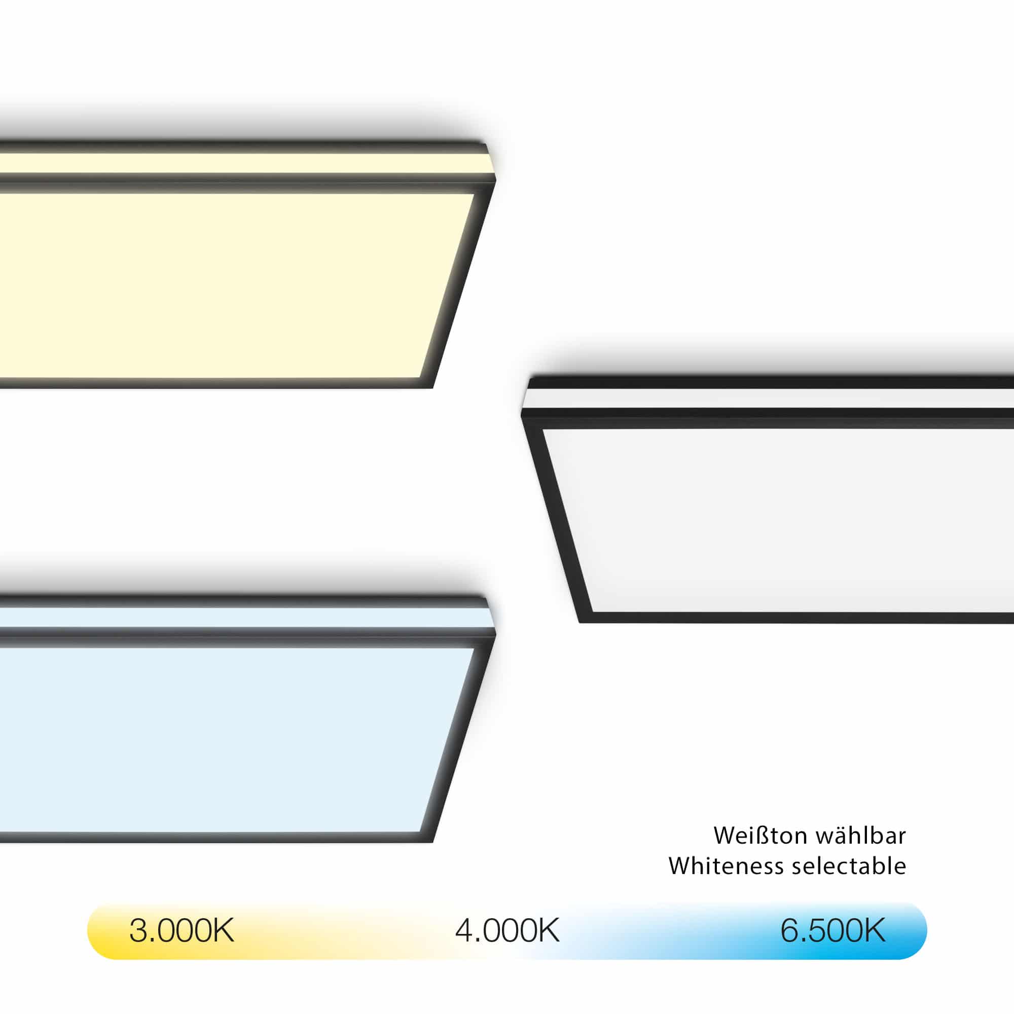  LED Panel RGB dynamischer Farbwechsel - 100x25cm - Deckenleuchte dimmbar 24W 2400lm CCT 3000–6500K Deckenlampe Wohnzimmer mit Fernbedienung Timer Nachtlicht  | schwarz  - 6