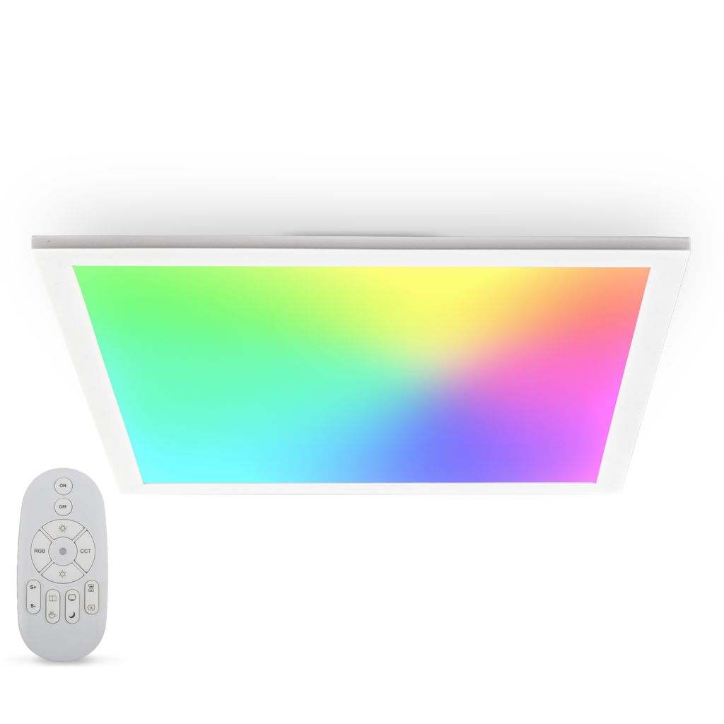 LED Panel 45x45 cm - 16W. 1400lm. dimmbar. Fernbedienung. CCT. RGB. weiß 2
