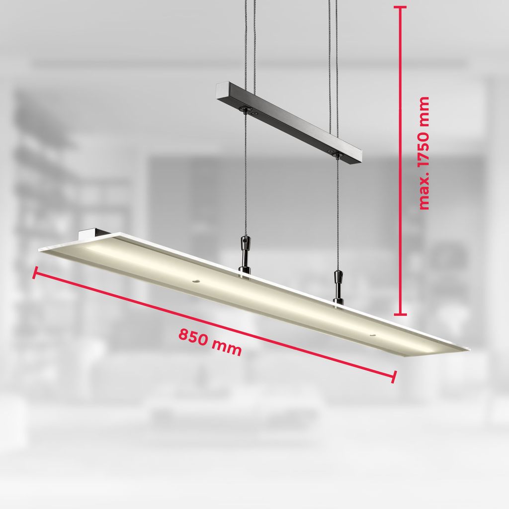 Pendelleuchte - 16W. 1750lm. LED. höhenverstellbar. dimmbar. warmweiß. matt-nickel 4