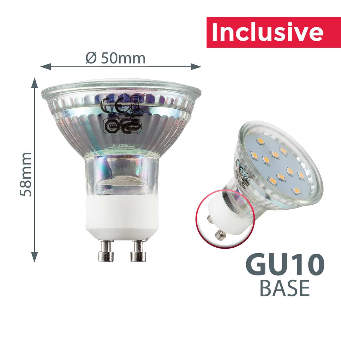 LED Deckenleuchte Spotleuchte GU10 4-flammig - 6