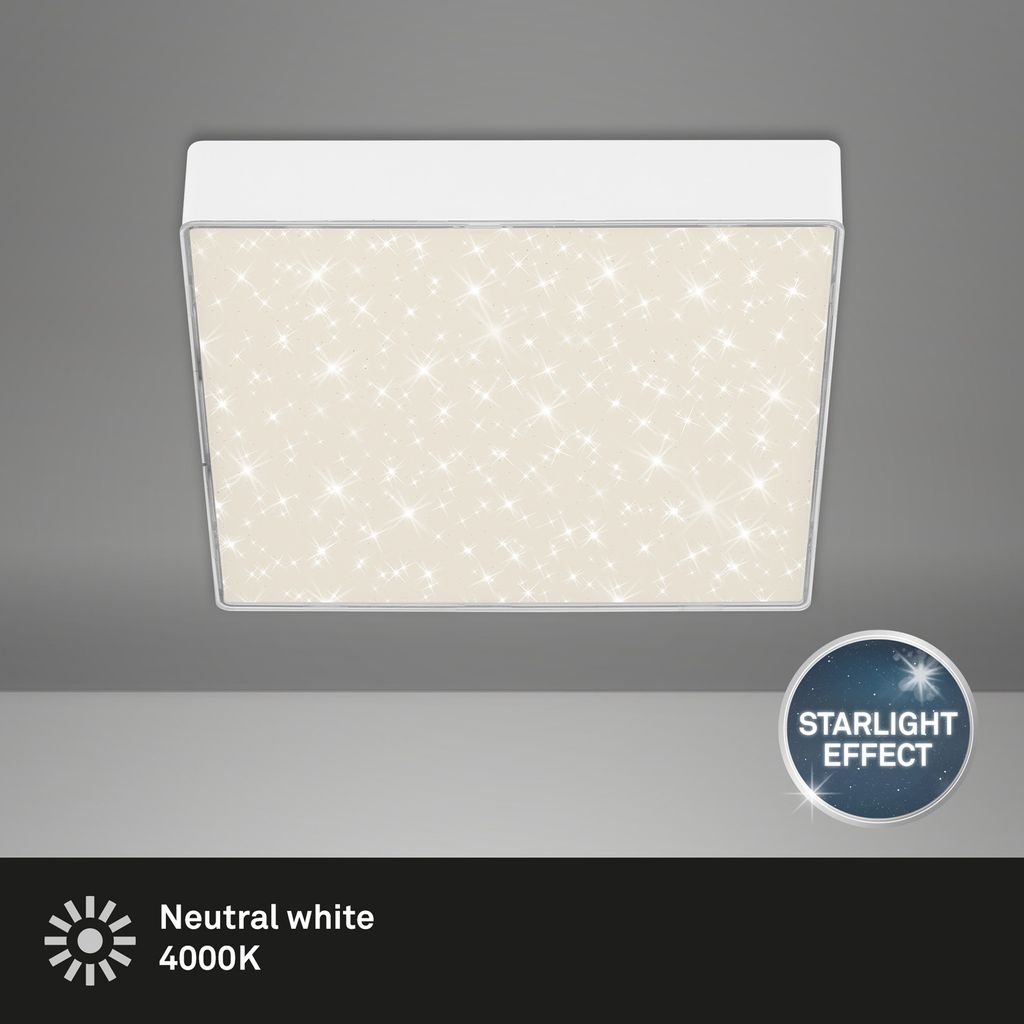 LED Aufbauleuchte IP20 Sternenhimmel 16 W weiß Metall-Kunststoff Briloner 2