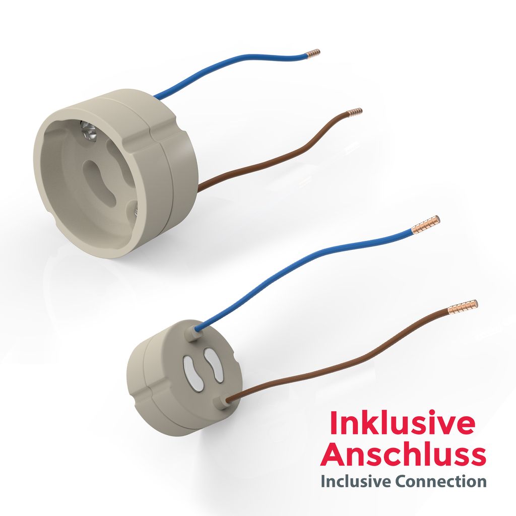 Einbauspot 6er Set 68mm Lochmaß - GU10. 5.5W. 400lm. LED. dimmbar. warmweiß. matt-nickel 9