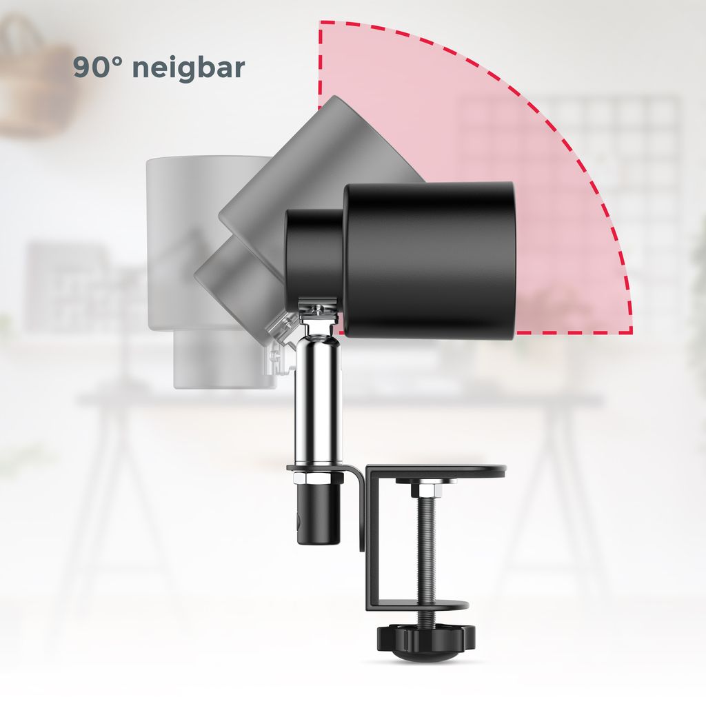 Klemmlampe - 5W. 400lm. LED. mit Stecker. dimmbar. warmweiß. schwarz 3