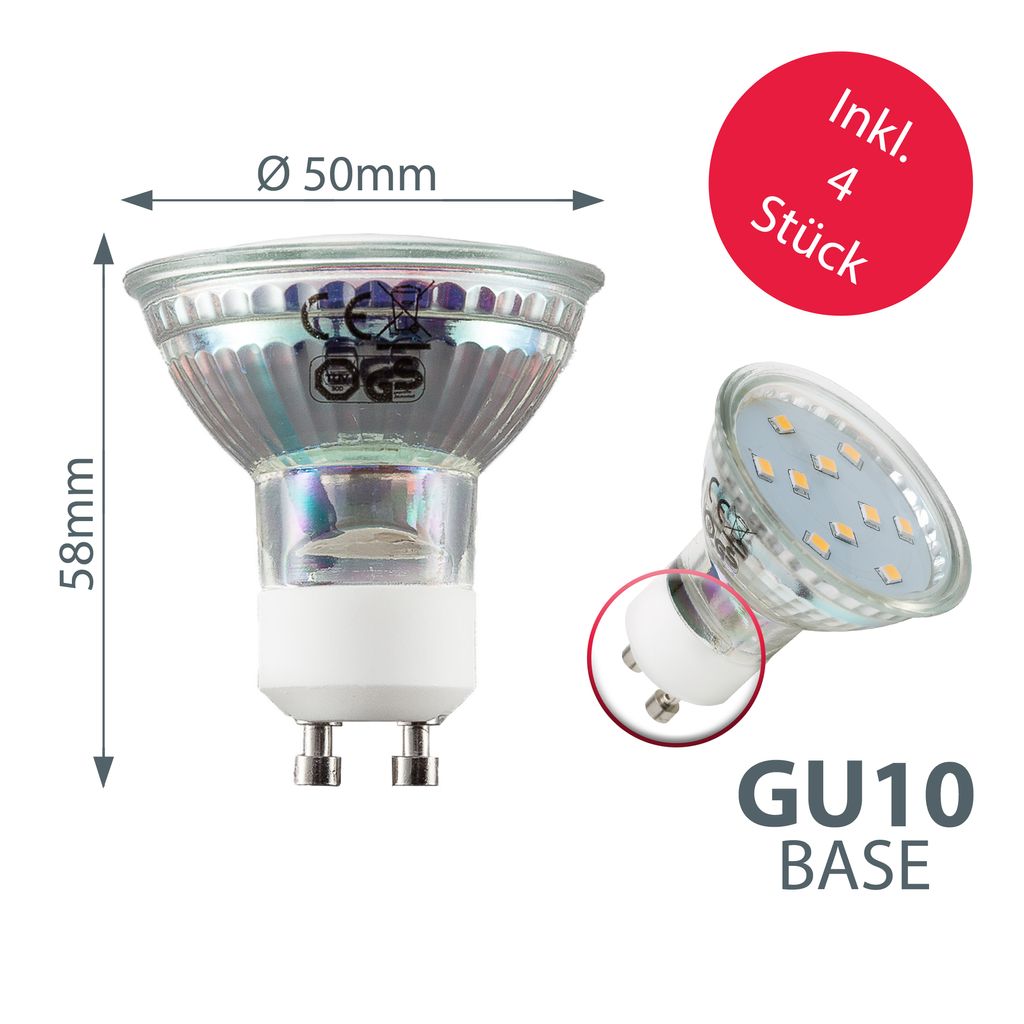 Deckenleuchte Ø25 cm - 12W. 1000lm. LED. schwenkbar. warmweiß. matt-nickel 6
