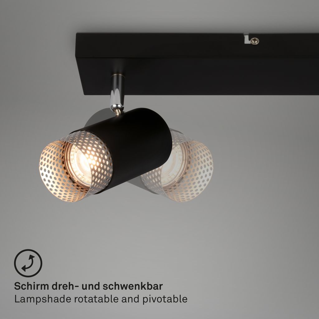 Spotlight. black-chrome matt. excl. 2xGU10/max.9W 4