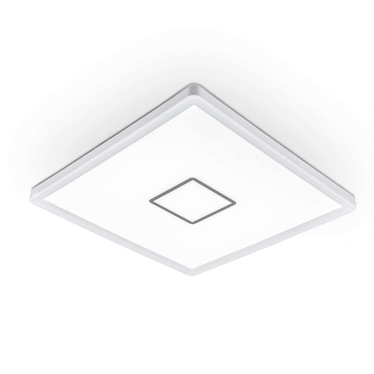 LED Deckenleuchte ultraflach weiß-silber - 1