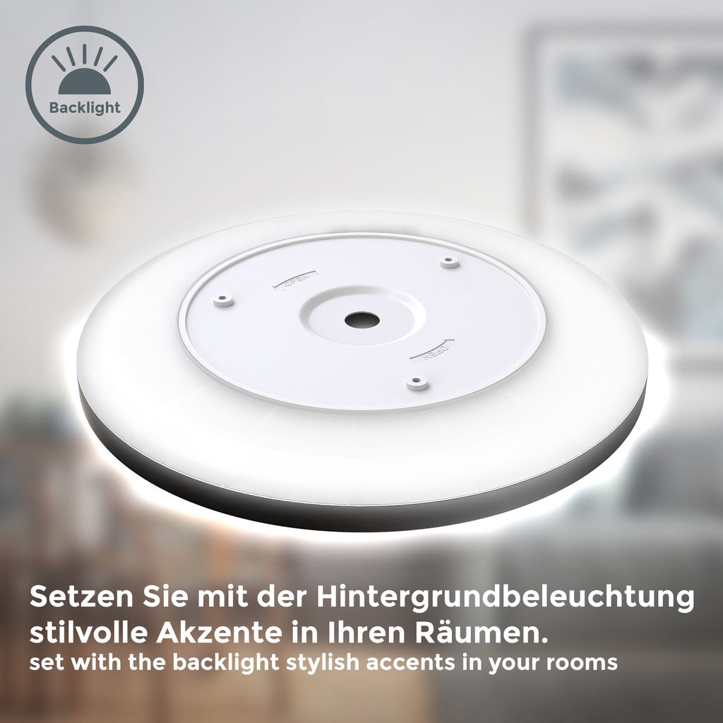 LED Panel Ø29.3 cm - 18W. 2400lm. flach. backlight. neutralweiß. schwarz 2