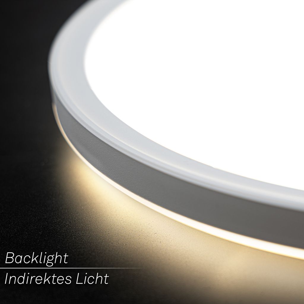 Briloner SLIM CASE LED Deckenlampe. Indirektes Licht. Neutralweißes Licht. Weiß. Ø42 x 3 cm 3