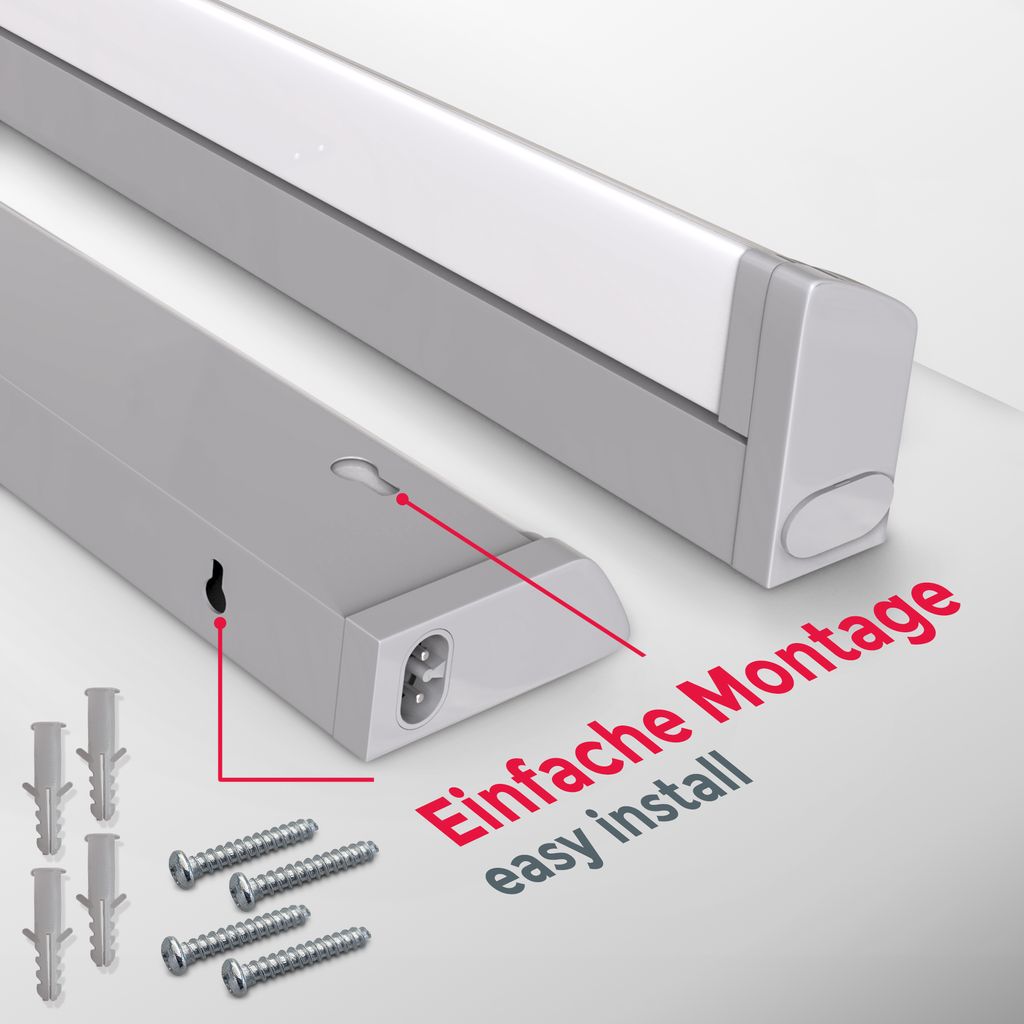 Unterbauleuchte - 6,8W, 740lm, LED, Stecker, erweiterbar, CCT, silber