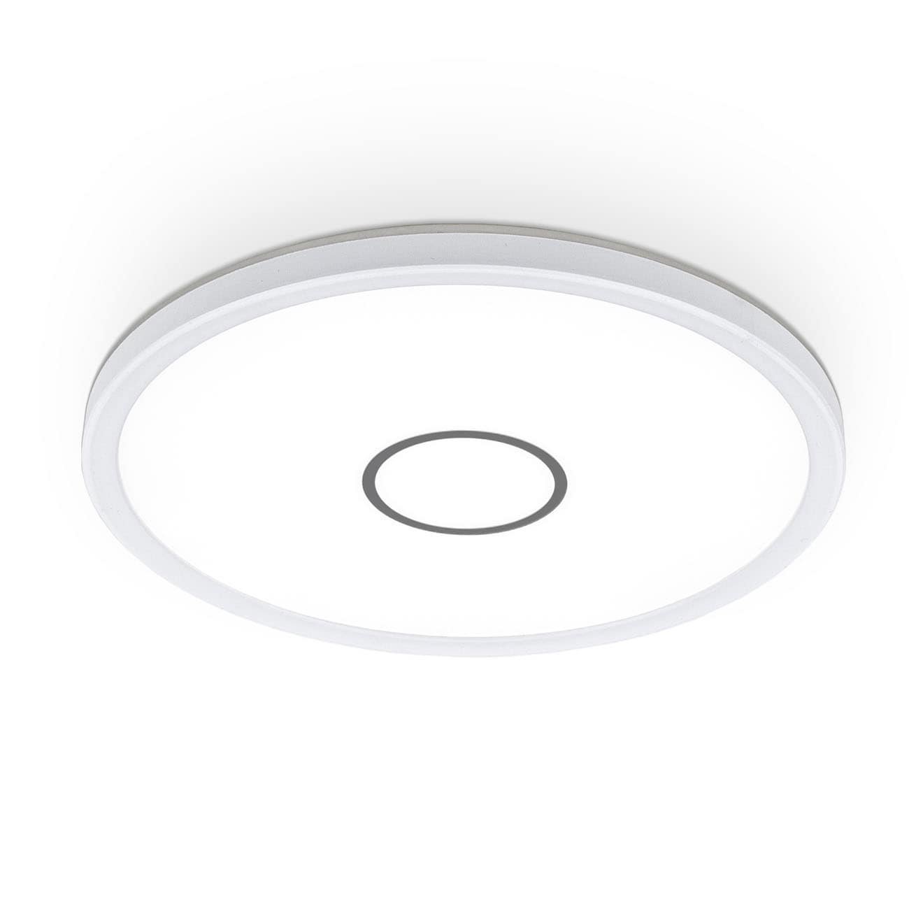 LED Deckenleuchte ultraflach weiß-silber rund - 1