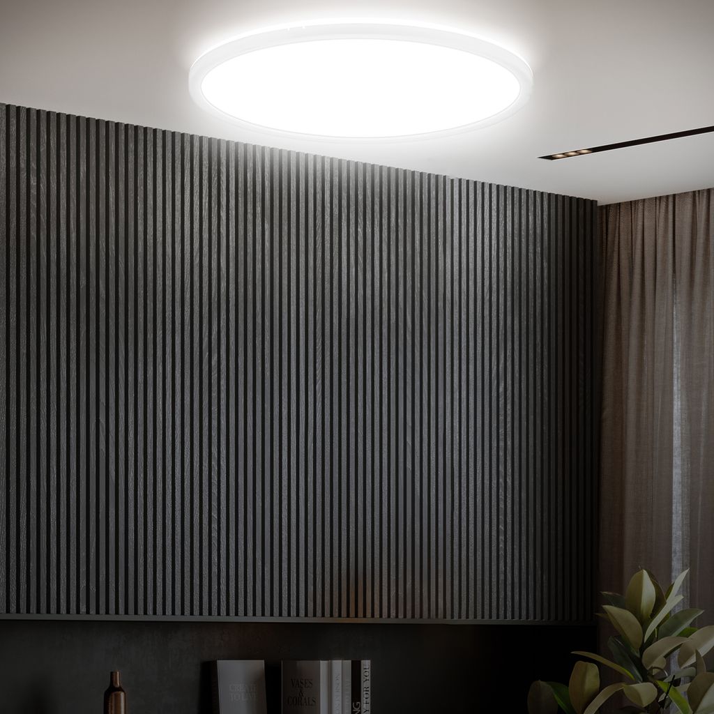 LED Panel Ø42 cm - 22W. 3000lm. flach. backlight. neutralweiß. weiß 12