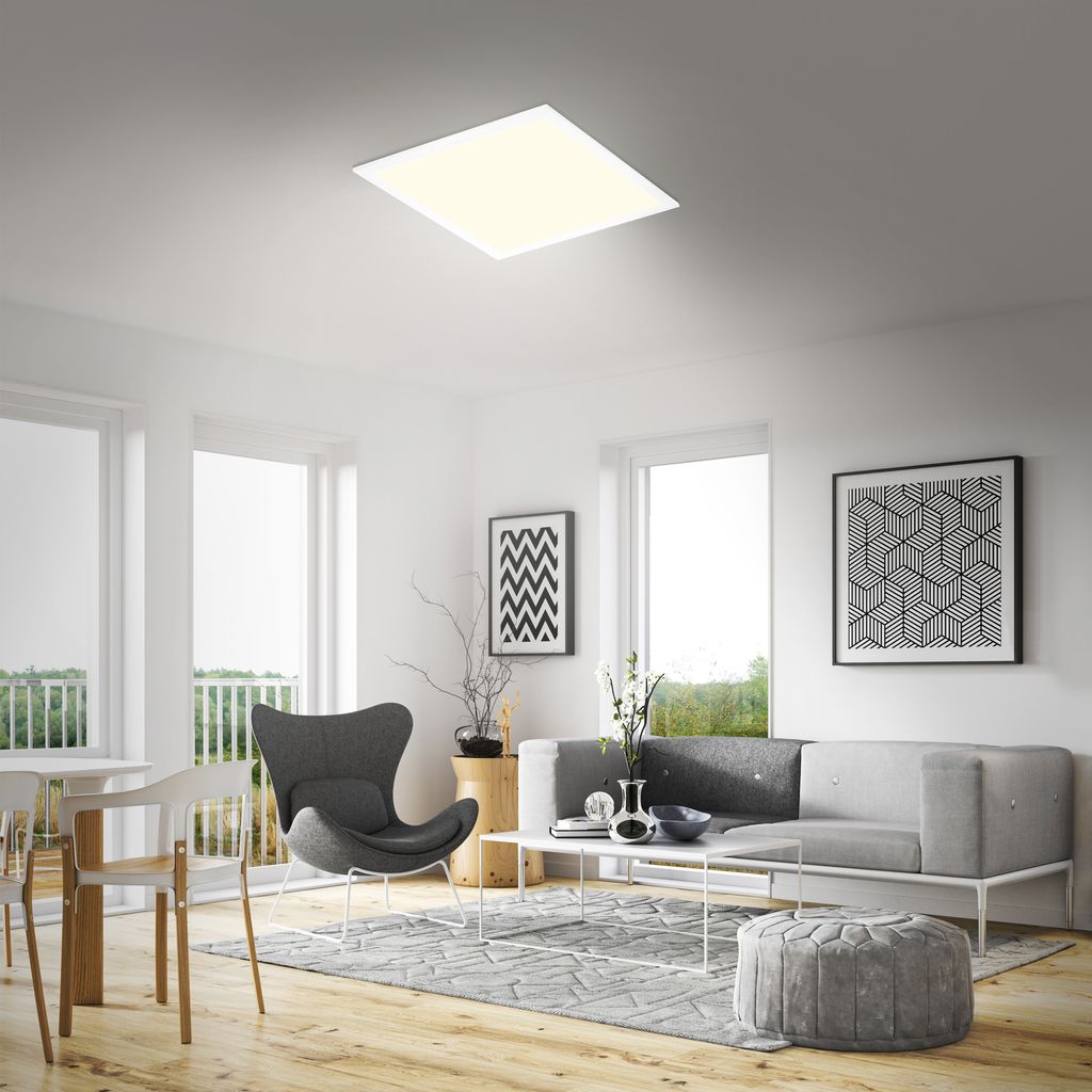 LED Panel CCT Deckenleuchte Deckenpanel Fernbedienung dimmbar 38x38cm  Briloner 6