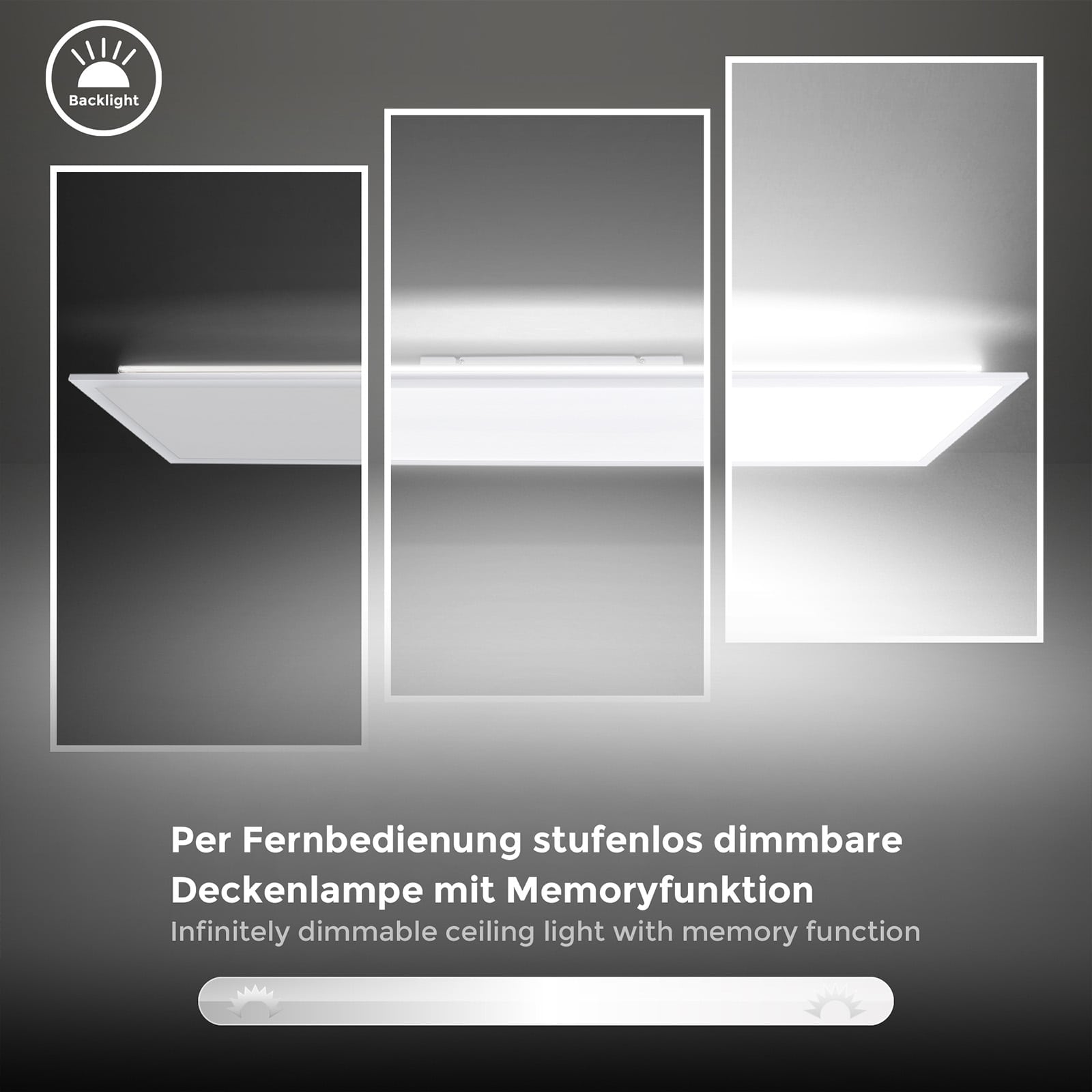 LED Panel CCT, 119,5x29,5cm, Backlight, weiß, dimmbar, Fernbedienung - 5