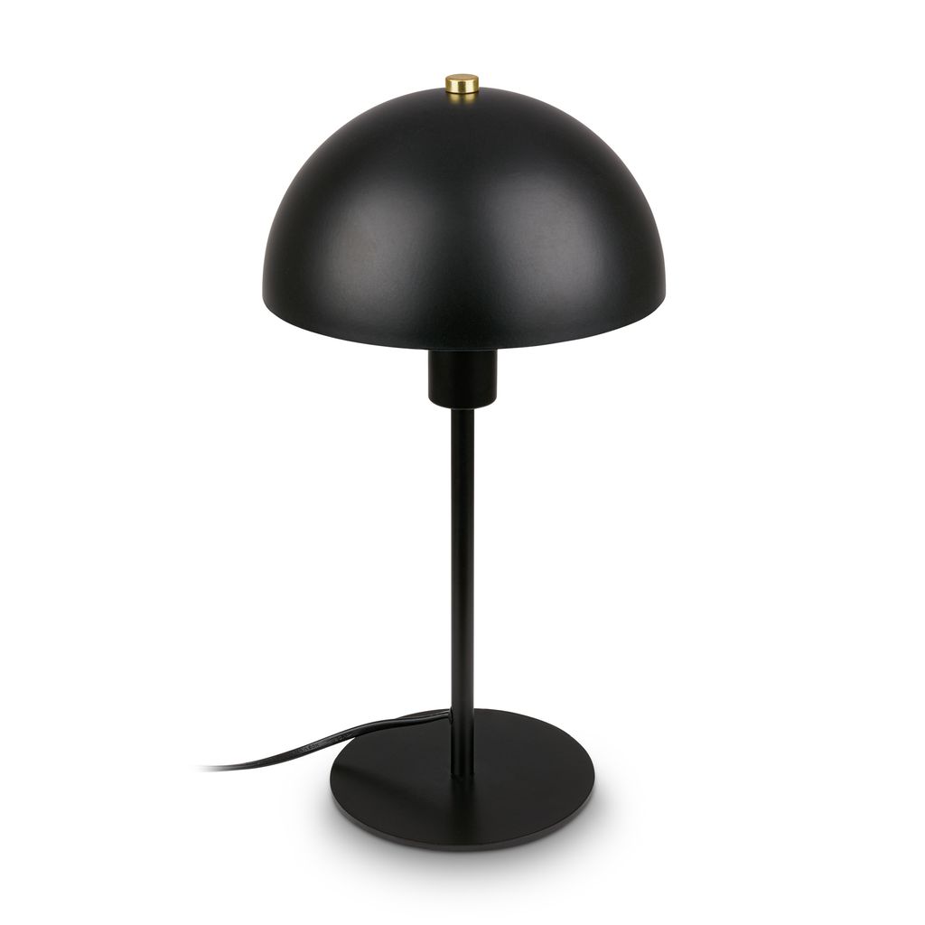Briloner PURA Tischlampe, Kabelschalter, E14, Schwarz, Ø18 x 35 cm