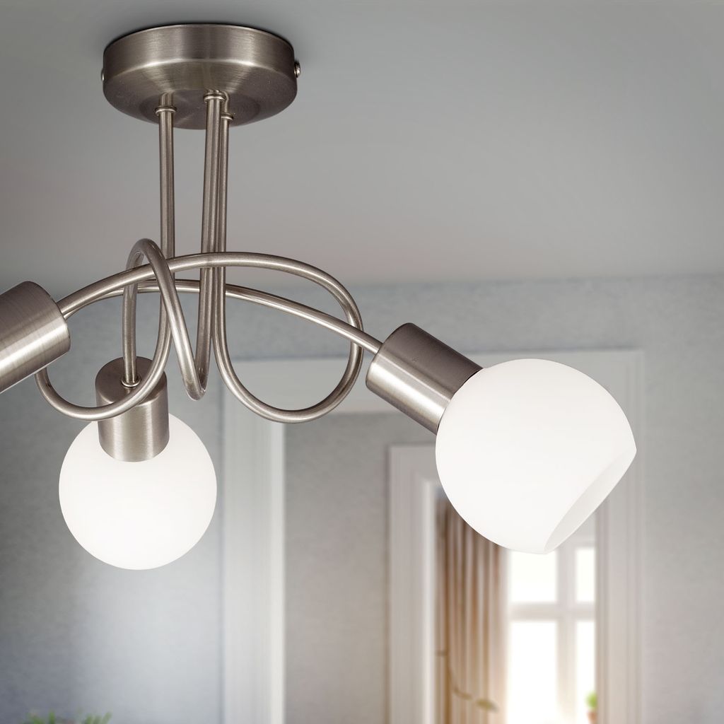 LED Spotleuchte. matt-nickel. 3xLED/E14/5W 6
