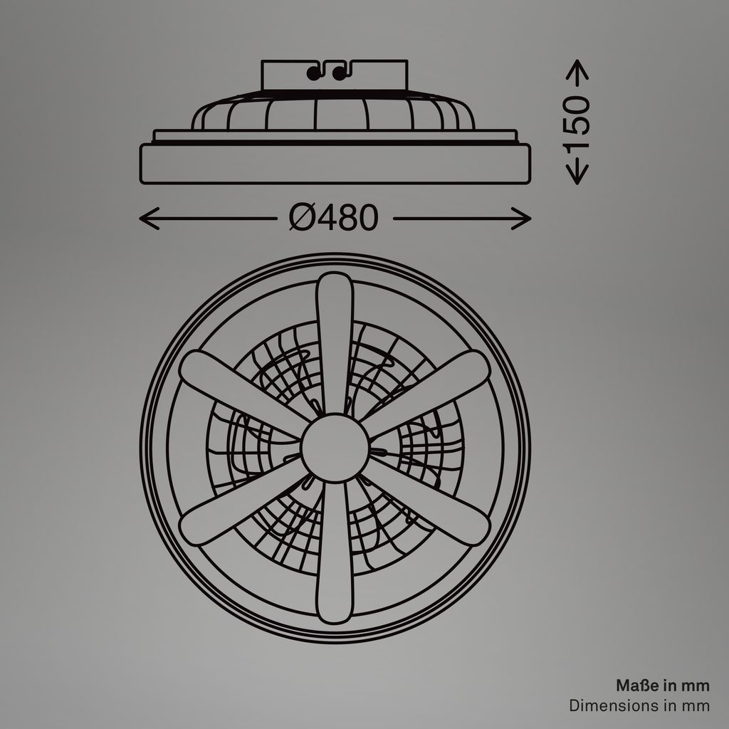 Deckenventilator mit Beleuchtung Fernbedienung Ventilator Dimmbar RGBIC CCT 11