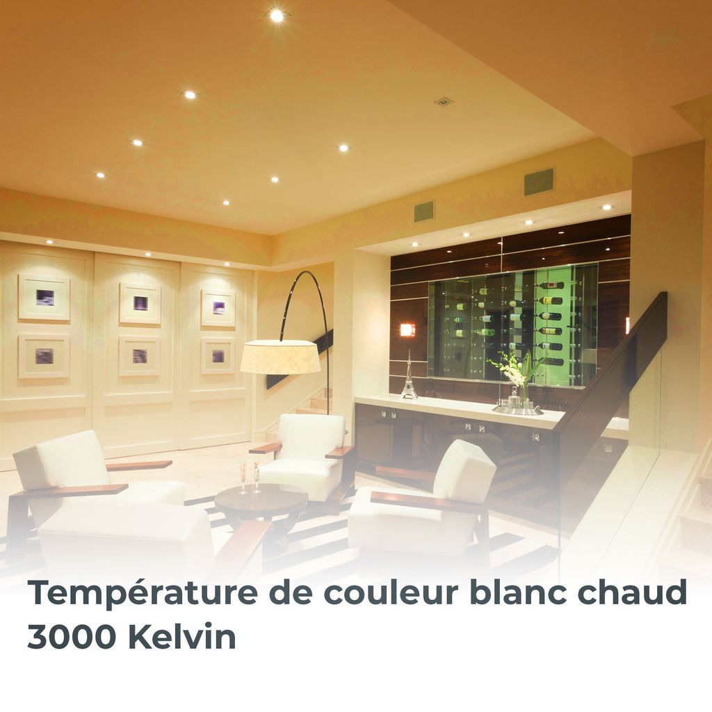 Einbaustrahler 68mm 3er Set - 230V. 4.9W. 480lm. LED. warmweiß. matt-nickel 11