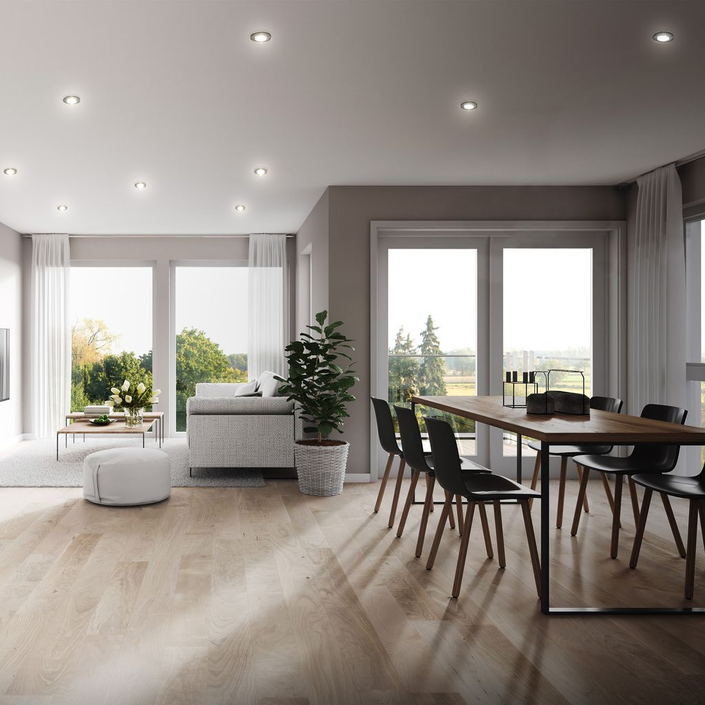 Einbaustrahler 68mm 6er Set - 230V. 4.9W. 480lm. LED. IP65. warmweiß. schwarz 3