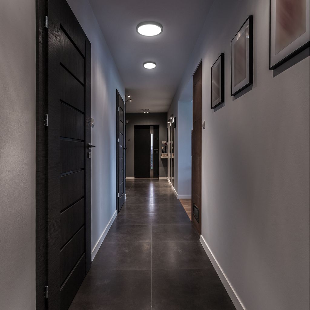 Deckenlampe Ø25 cm - 12W. 1200lm. LED. neutralweiß. schwarz 6