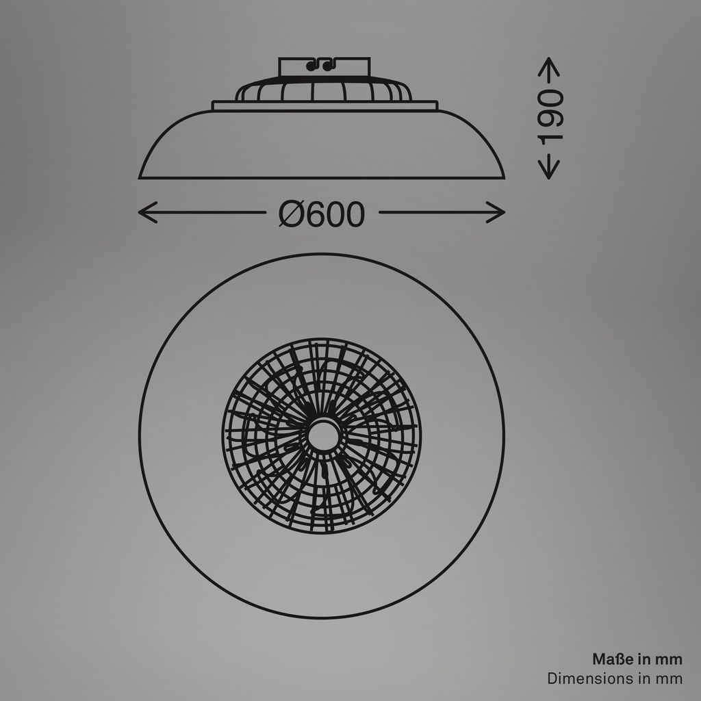Briloner Deckenventilator mit Licht Fernbedienung Ø60cm Rund 36.5W 3900lm 3000K-6500K Warmweiß bis Tageslichtweiß DC-Motor Schwarz - Deckenleuchte Schlafzimmer Wohnzimmer 10
