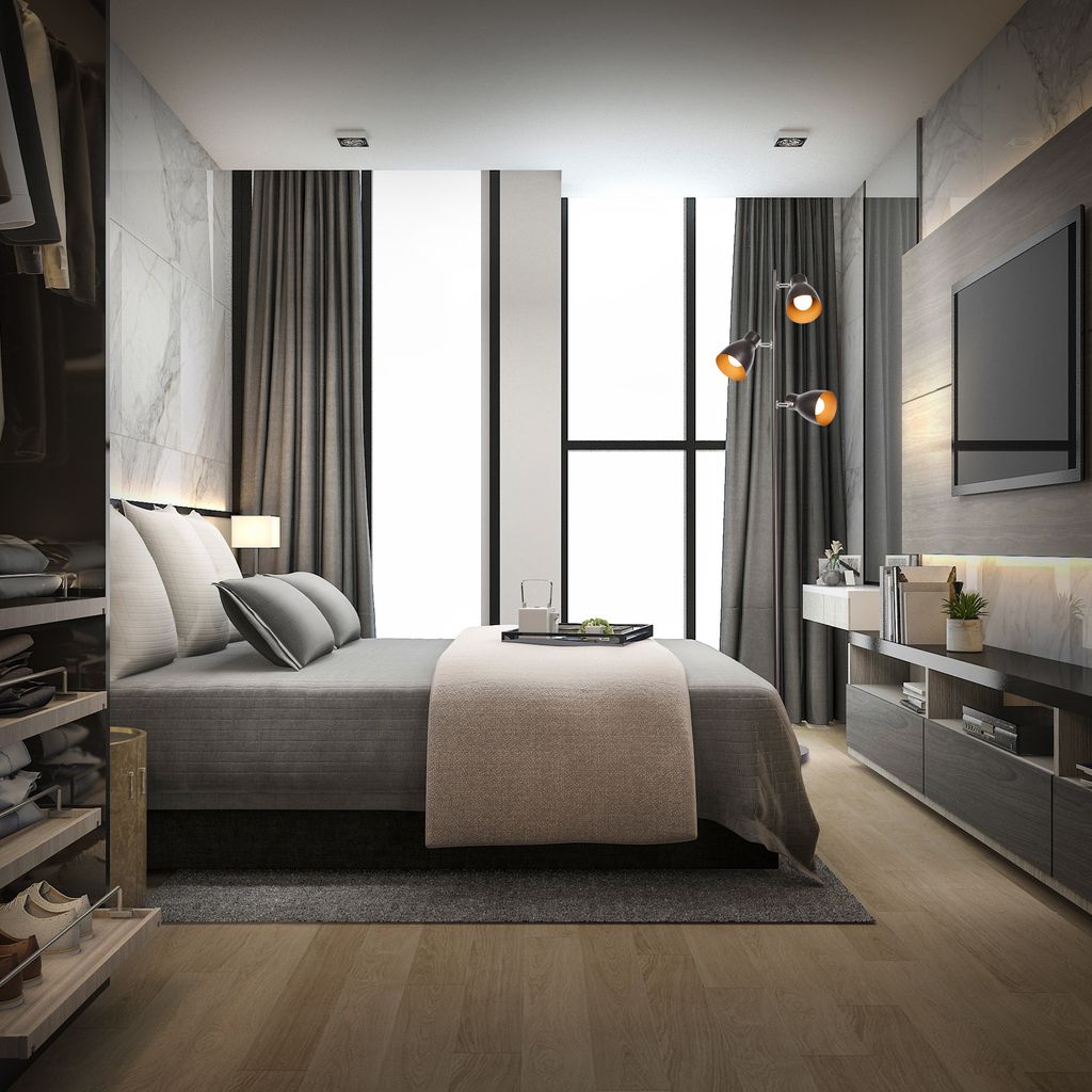 Stehlampe - Schalter. schwenkbar. E27 Fassung. max. 25W. Schwarz-Gold 3