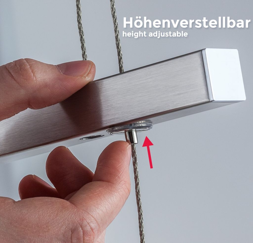 Pendelleuchte - 16W. 1750lm. LED. höhenverstellbar. dimmbar. warmweiß. matt-nickel 2