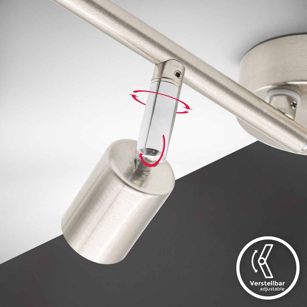 Deckenstrahler - schwenkbar. GU10 Fassung. 4-flammig. matt-nickel 5