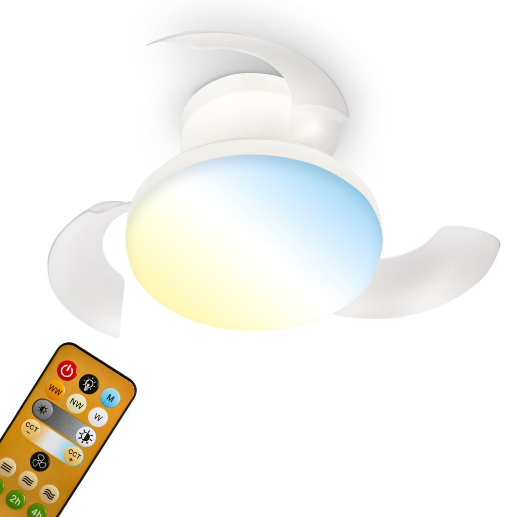 Deckenventilator mit Beleuchtung Fernbedienung Ventilator mit Licht Dimmbar CCT 0