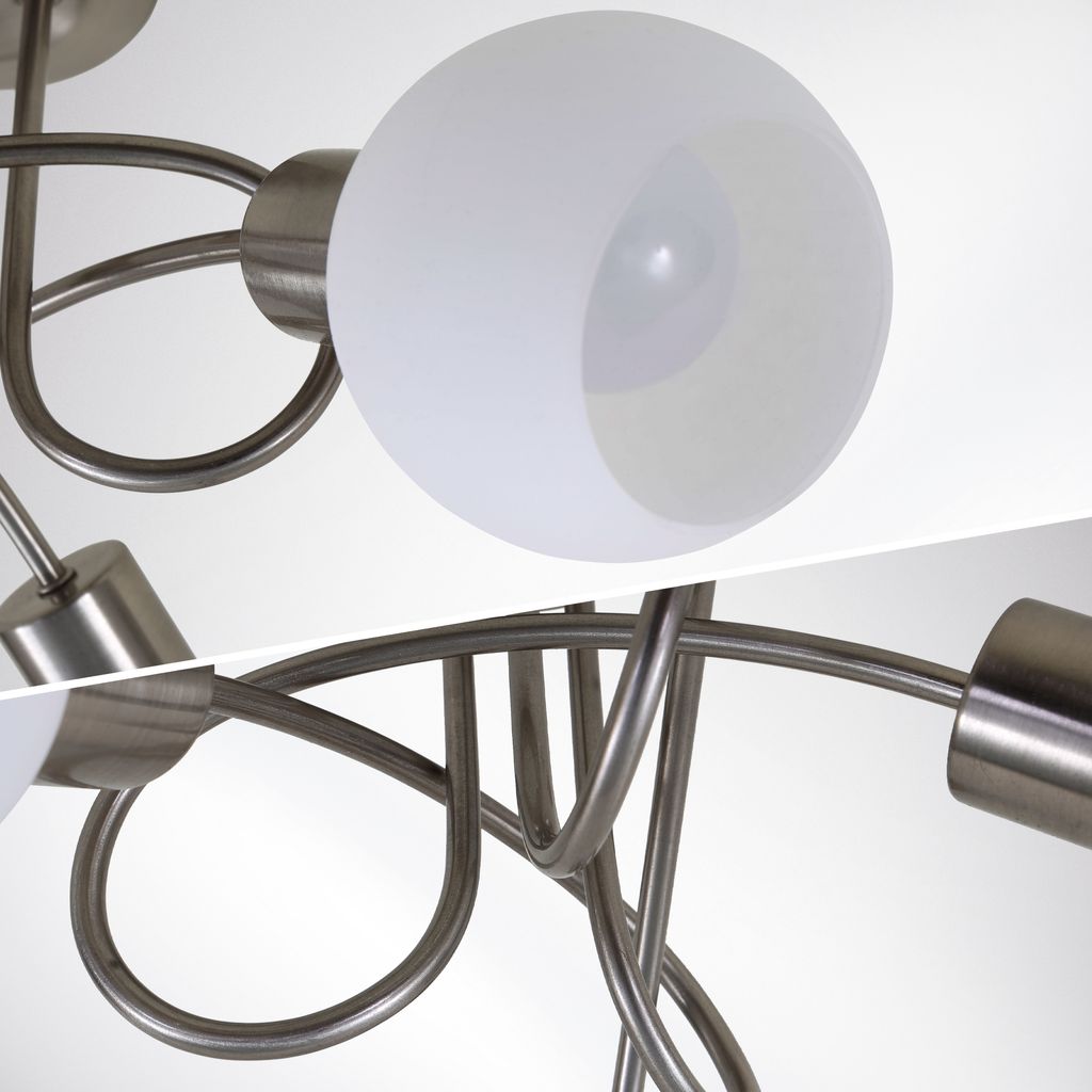 LED Spotleuchte. matt-nickel. 3xLED/E14/5W 4