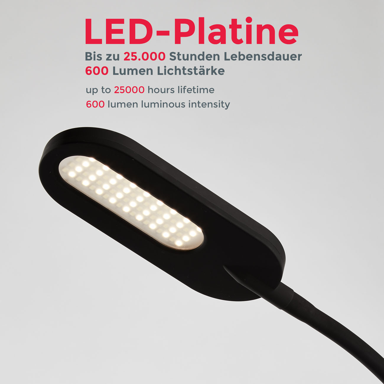 LED Design Stehleuchte dimmbar schwenkbar schwarz - 5