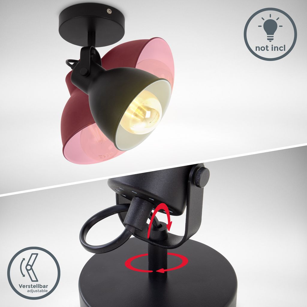 Wandlampe - schwenkbar. retro. E27 Fassung. max. 10W. schwarz 2