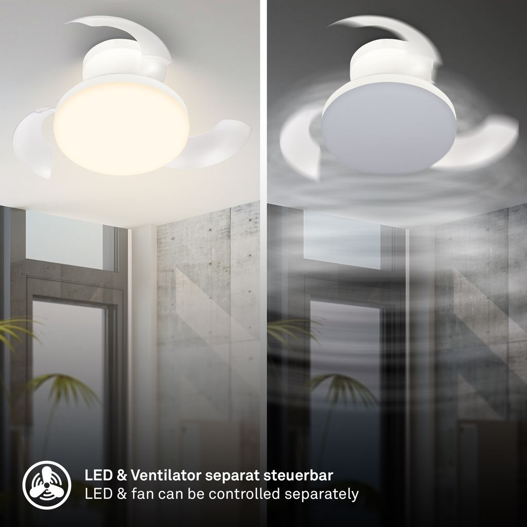 Deckenventilator mit Beleuchtung Fernbedienung Ventilator mit Licht Dimmbar CCT 2