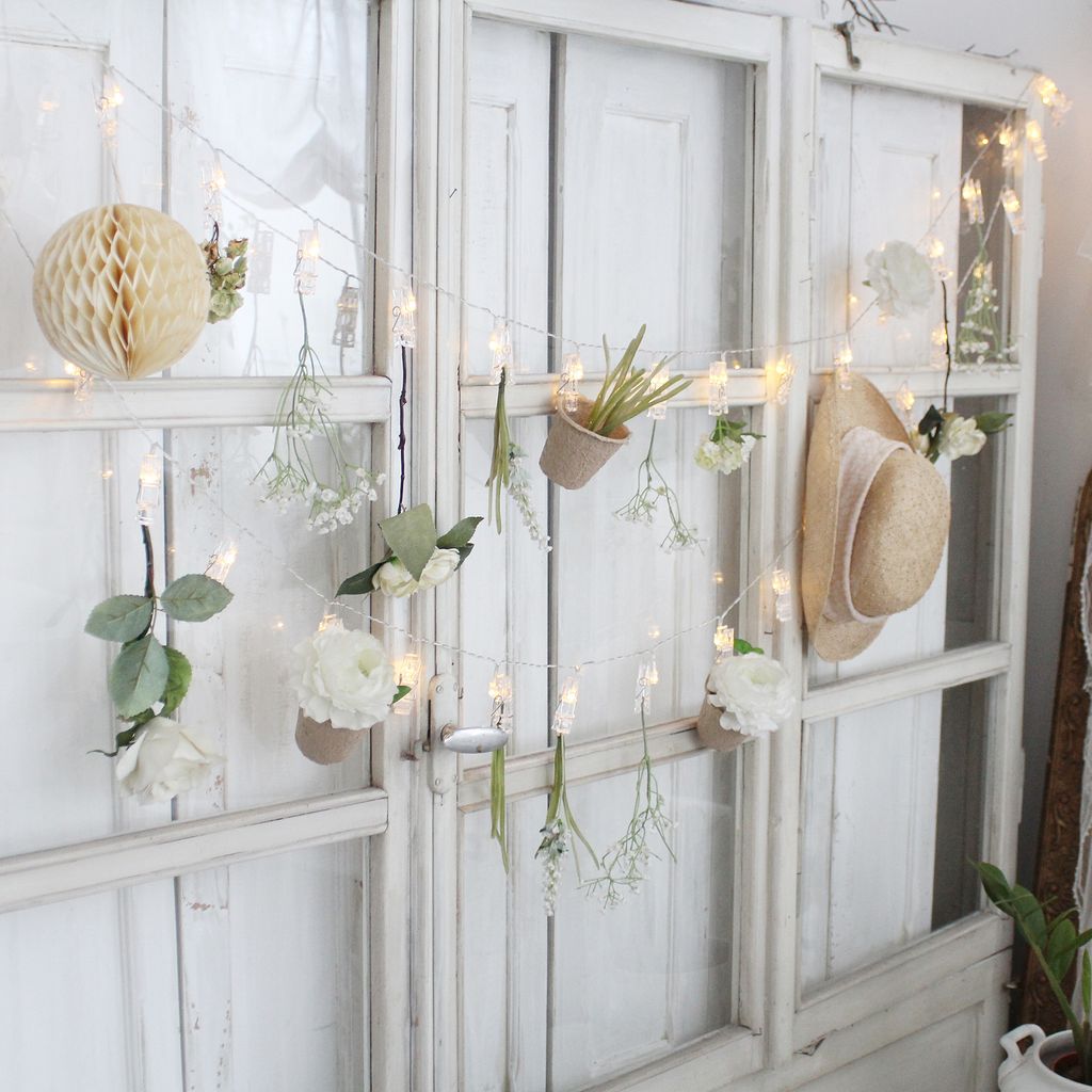 Lichterkette - 2.4W. 120lm. 5m. LED. batteriebetrieben. 40 clips. warmweiß. klar 9