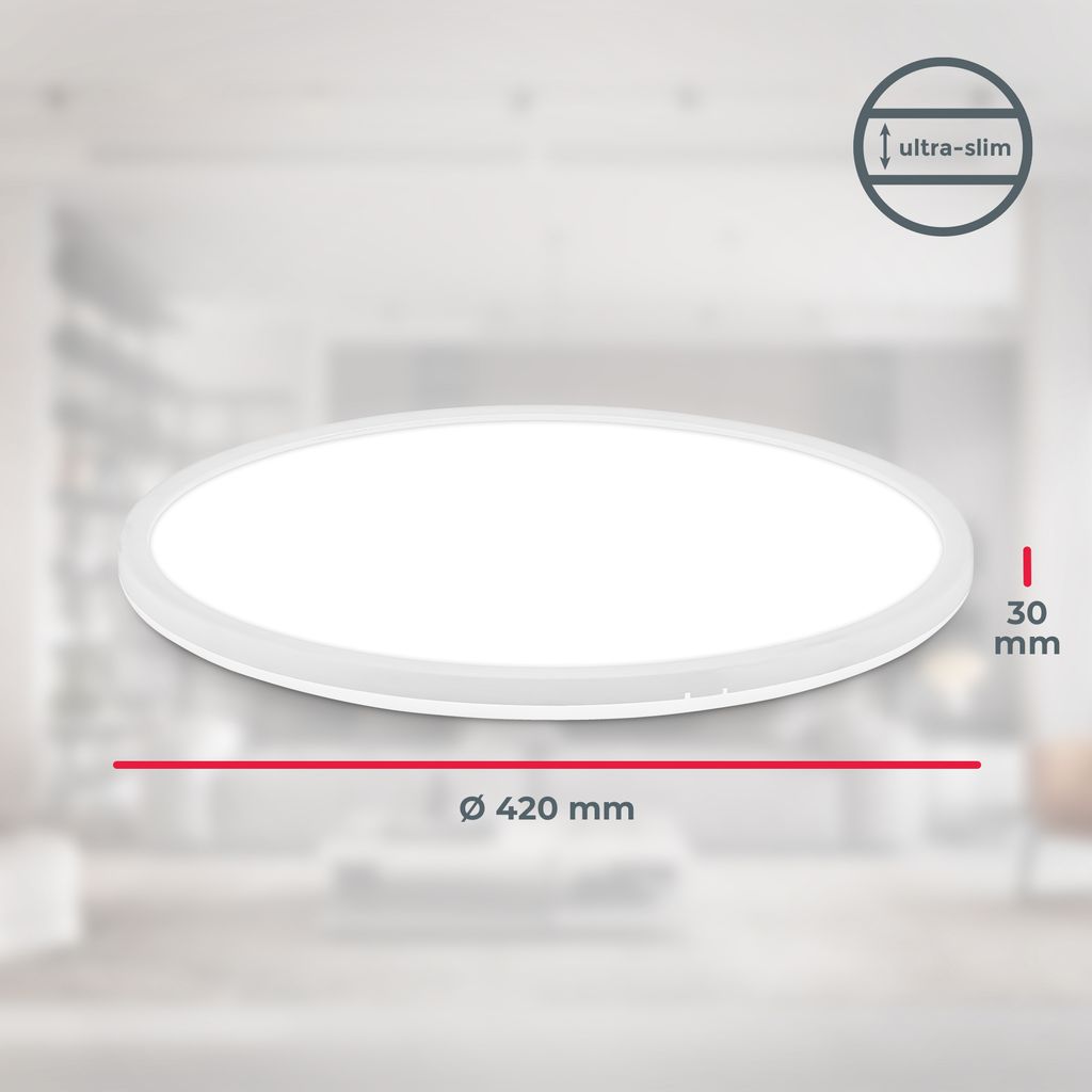 LED Panel Ø42 cm - 22W. 3000lm. flach. backlight. neutralweiß. weiß 4