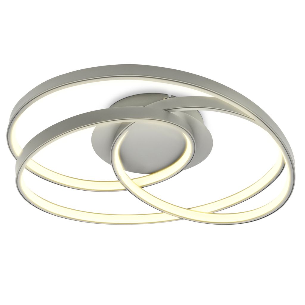 Deckenlampe 39x39.5 cm - 35W. 4600lm. LED. warmweiß. silberfarbig 0