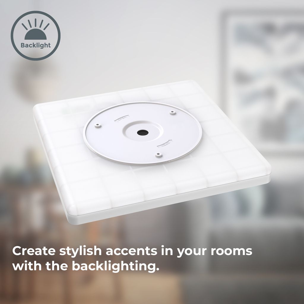 LED Panel 29.3x29.3 cm - 18W. 2400lm. dimmbar. flach. backlight. neutralweiß. weiß 16