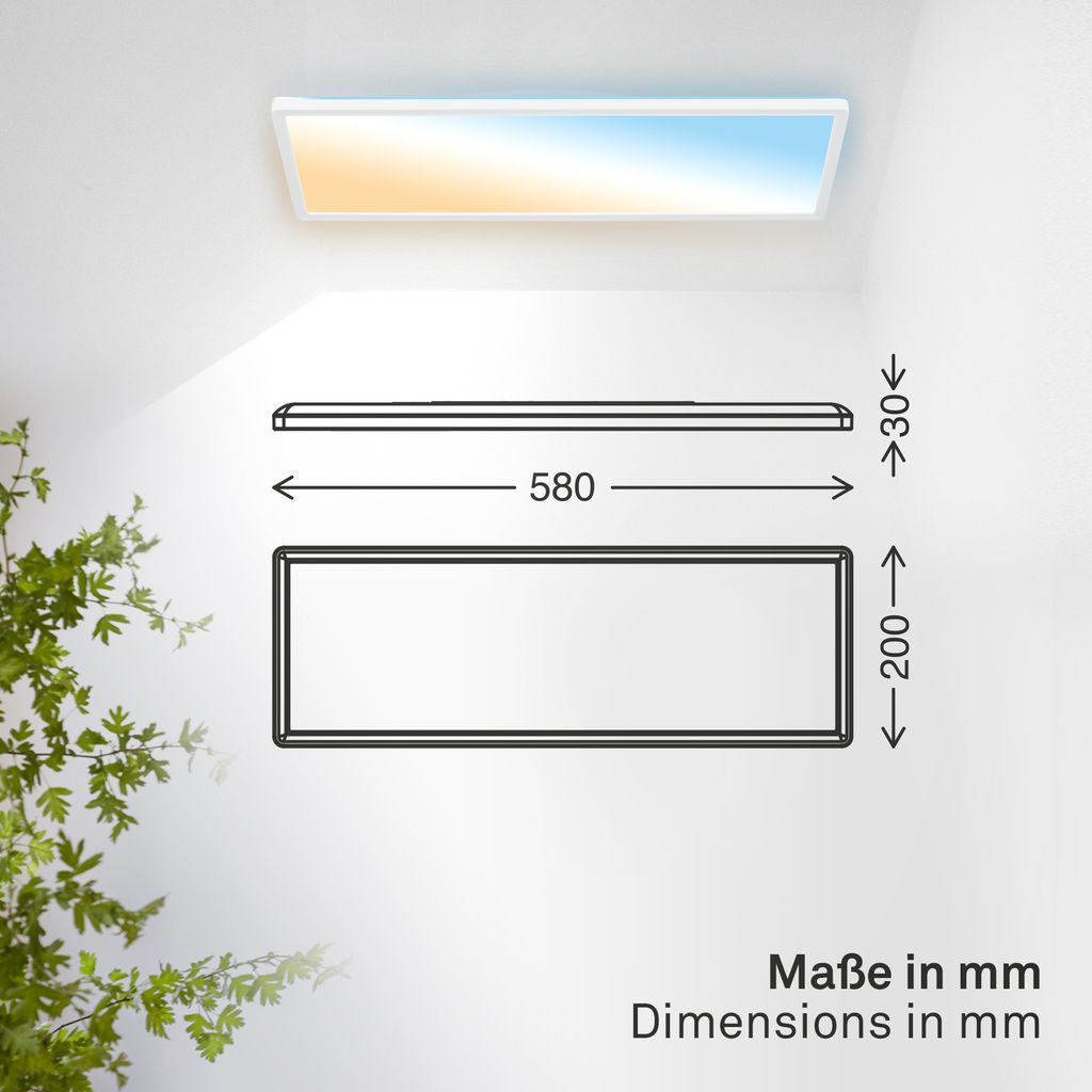LED Deckenlampe LED Panel Dimmbar Fernbedienung CCT Deckenleuchte IP44 15