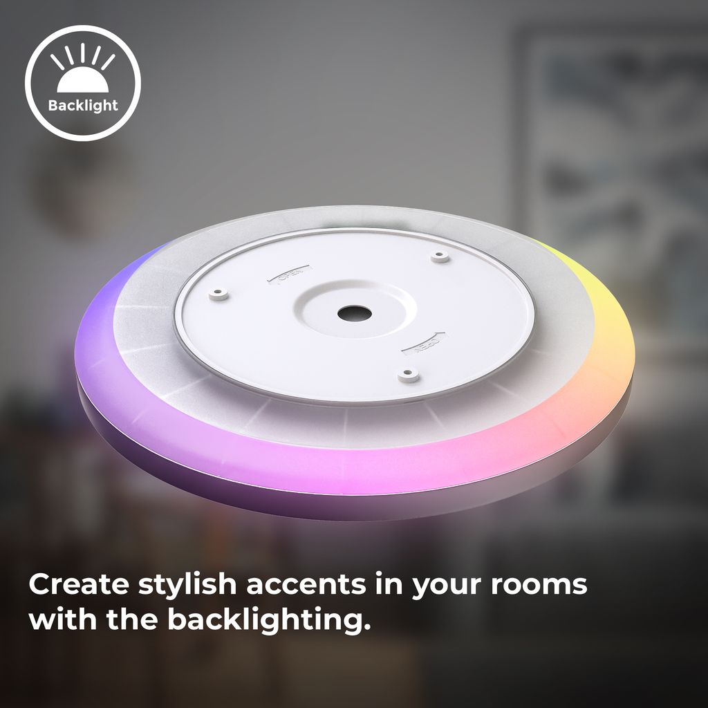 LED Panel 29 cm - 15W. 1850lm. dimmbar. Fernbedienung. RGBW. schwarz 14