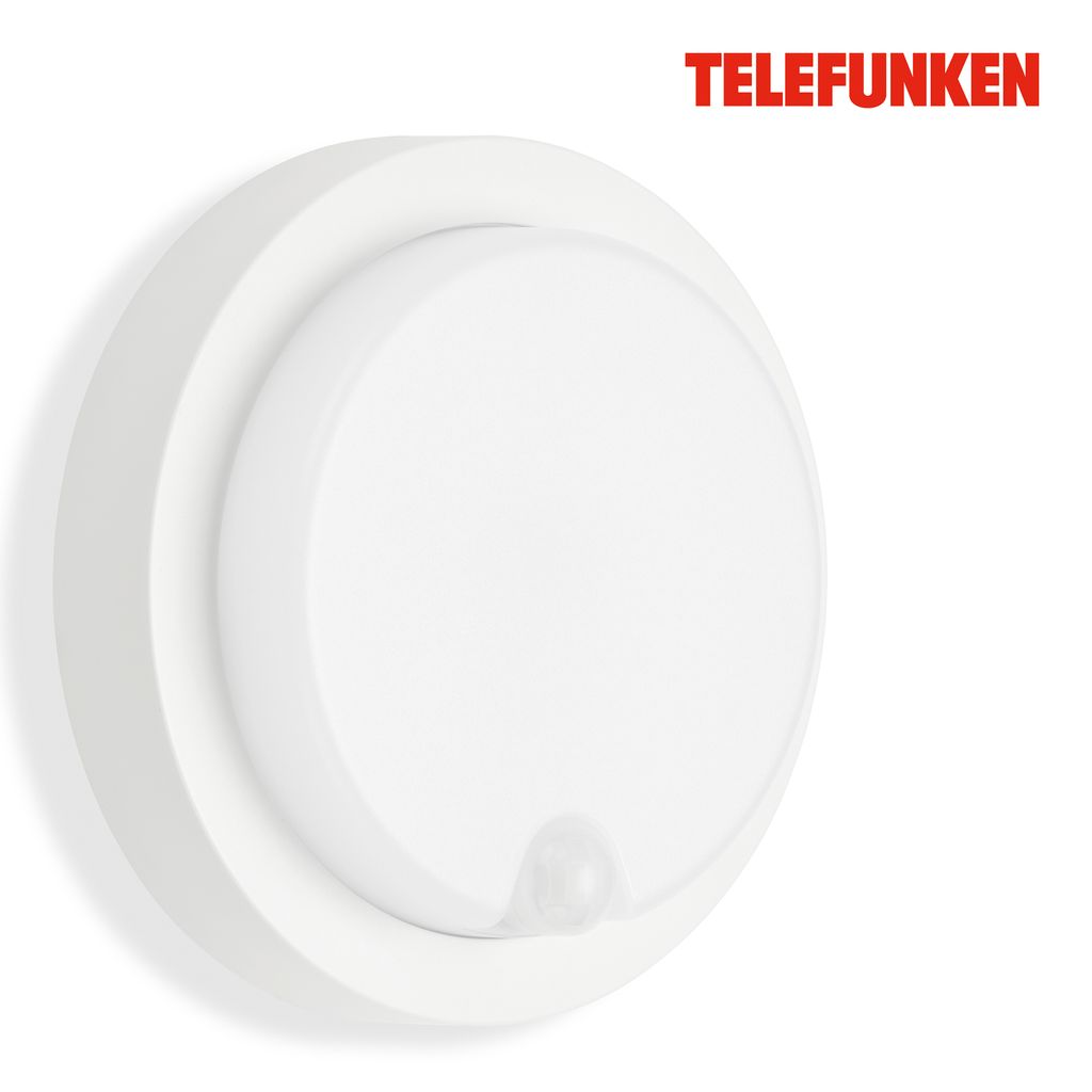 LED Sensor Außenwandleuchte. Ø 17 cm. 12 W. Weiß 0