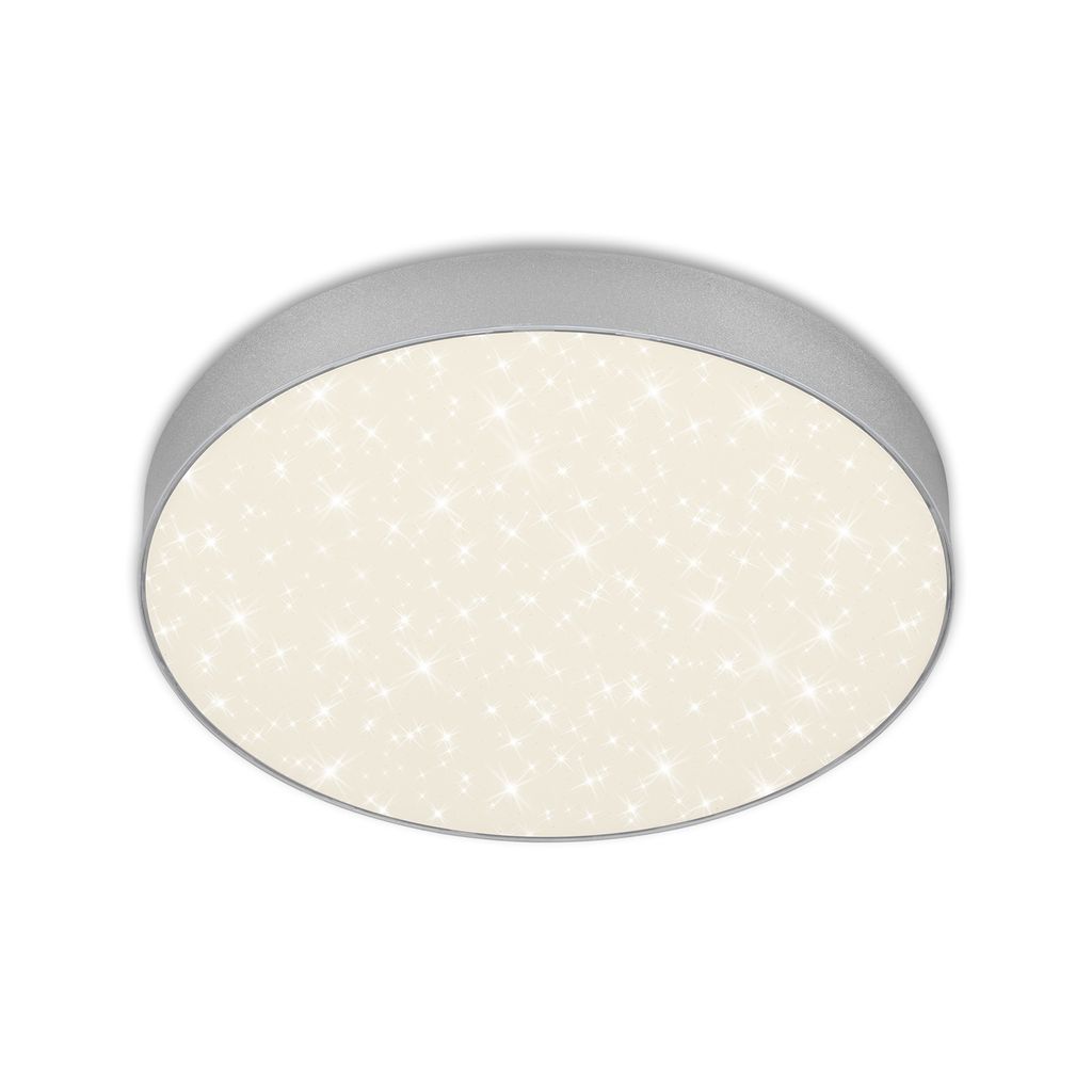 LED Aufbauleuchte Sternenhimmel 4000K 21W silber Metall Ø28.7cm Briloner 1
