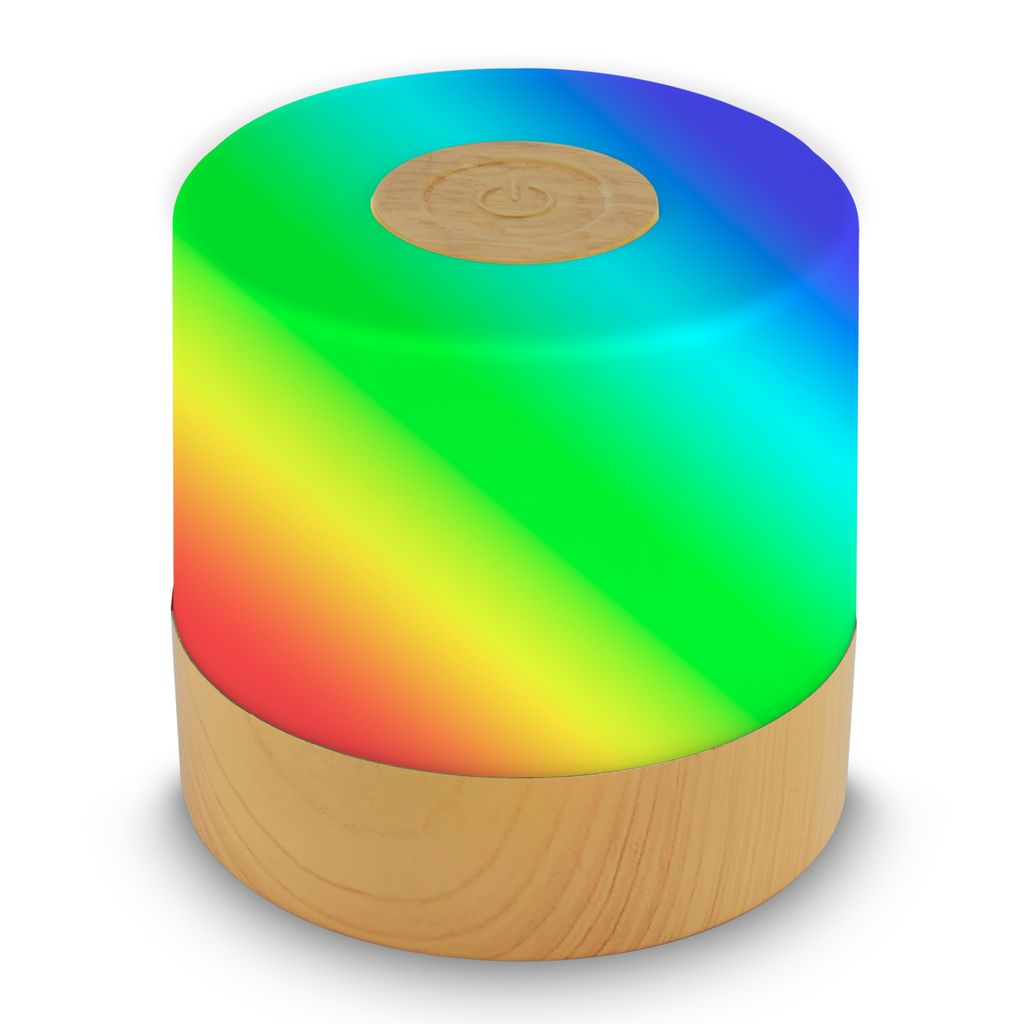 Tischleuchte - 1.5W. 100lm. kabellos. led. touch. RGBW. holzfarbig 0