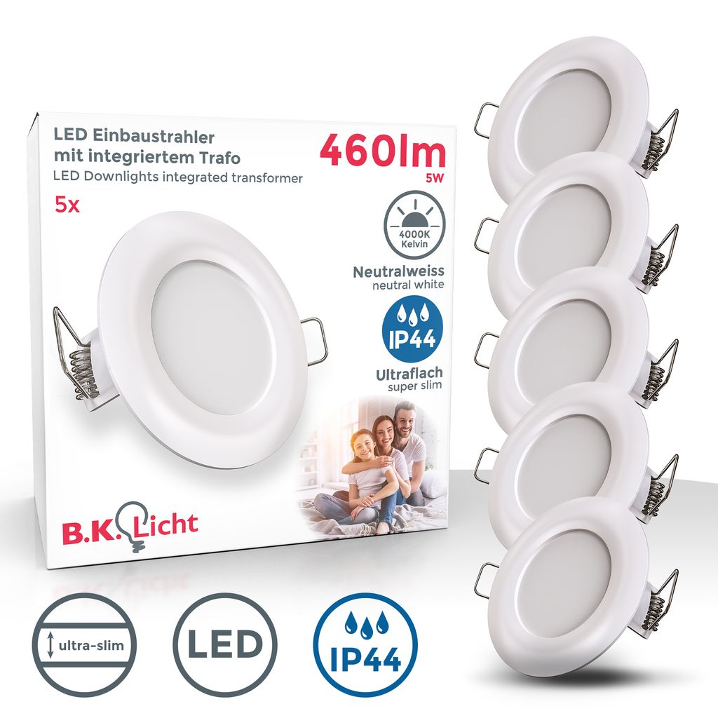 LED Einbauleuchte 5W 460LM 4.000K weiß 2