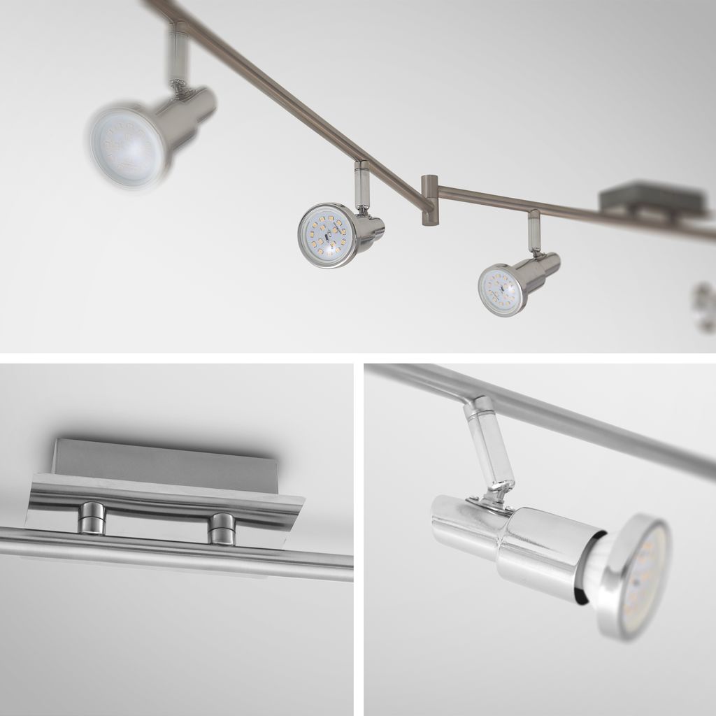 Deckenstrahler - 30W. 2400lm. LED. schwenkbar. GU10. warmweiß. matt-nickel 6