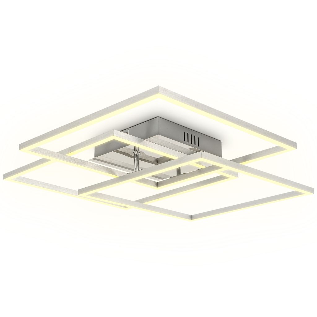 Deckenlampe 57x57 cm - 40W. 4000lm. LED. warmweiß. silberfarbig 12