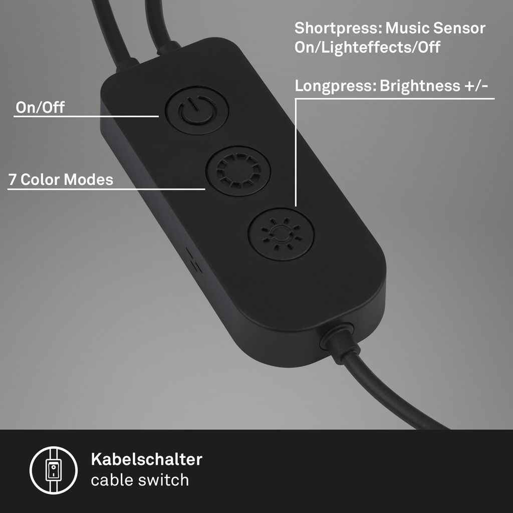 Smart LED RGBIC Tischleuchte. 24 cm. 24W. 400lm. schwarz 6