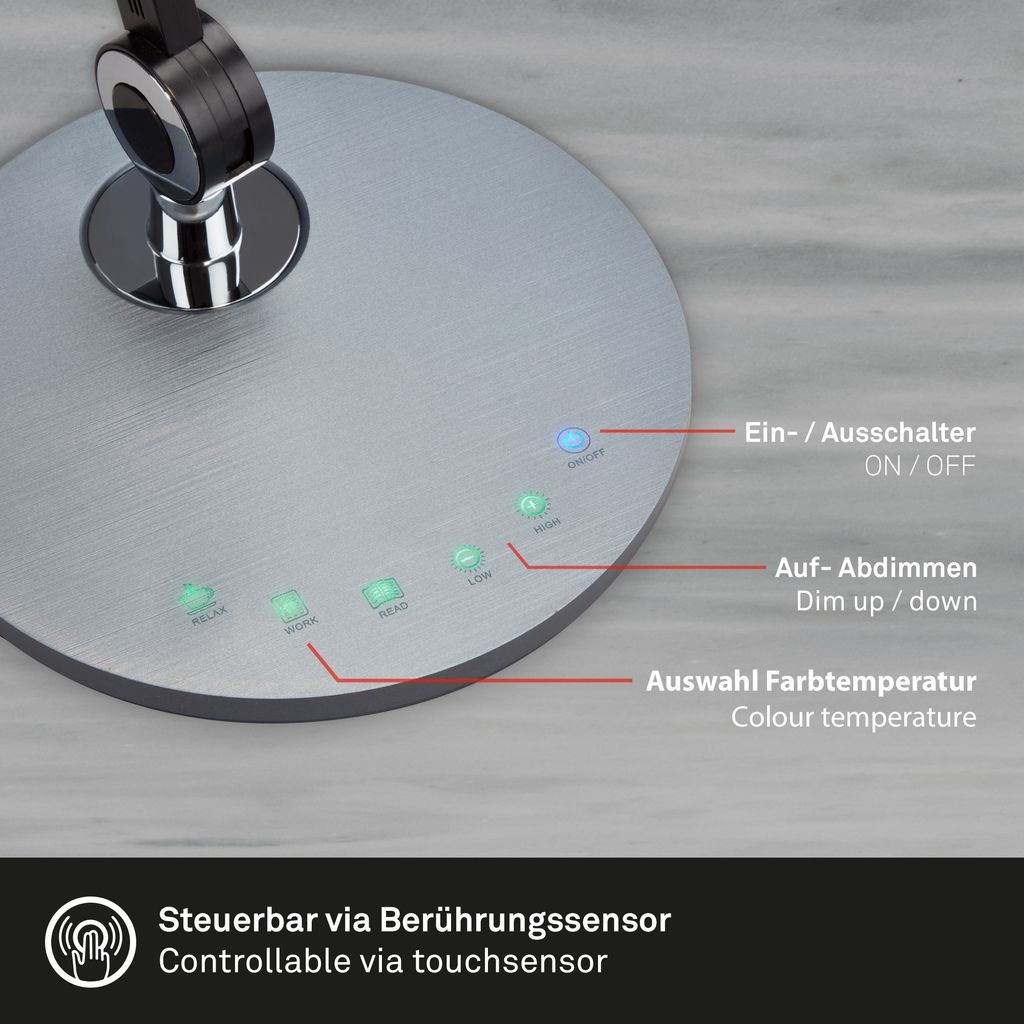 CCT LED Schreibtischleuchte. Ø 20 cm. 9 W. Anthrazit 6