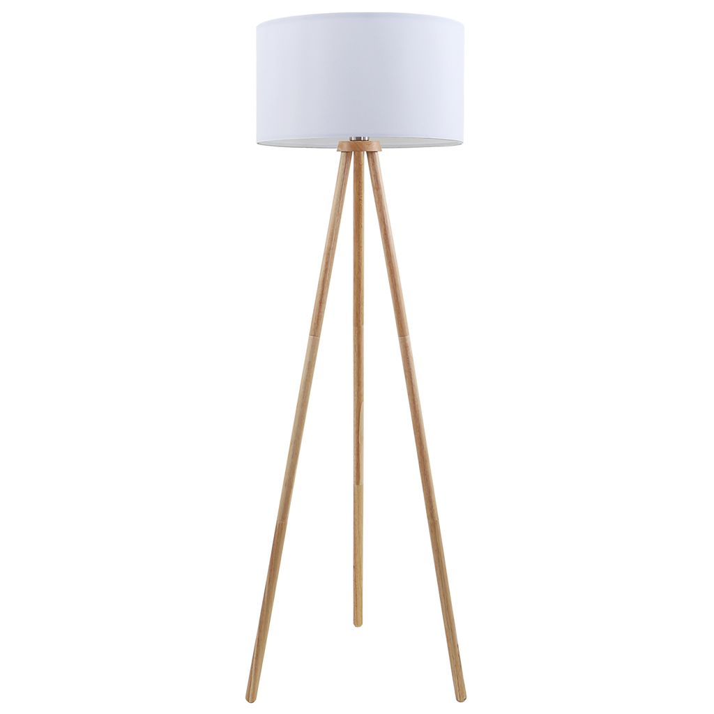 Stoff Stehleuchte Ø 45.5 cm 1x exkl E27 60W weiß 4