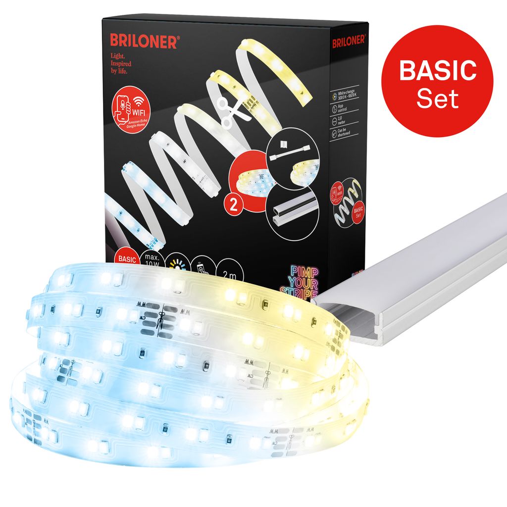 Pimp Your Stripe LED Strip 2m. Smart CCT + Alu-Profil silber 0