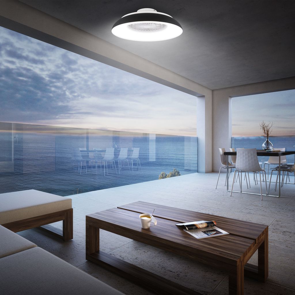 Briloner Deckenventilator mit Licht Fernbedienung Ø60cm Rund 36.5W 3900lm 3000K-6500K Warmweiß bis Tageslichtweiß DC-Motor Schwarz - Deckenleuchte Schlafzimmer Wohnzimmer 9