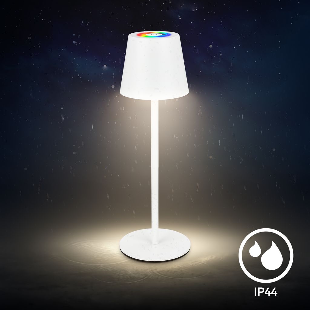 RGBW LED Akku-Tischlampe 36cm - Dimmbar. Touch. IP44. 230lm. 2.5W. 2700K warmweiß. Ladestation. anthrazit 6